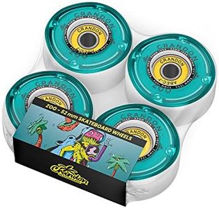 Crandon Pack de 4 Ruedas Profesionales para Skateboard/Skate/Monopatín/Patinetes 52 mm x 32 mm dureza (100A)