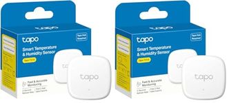 Tapo T310 Smart Humidity Meter, Room Thermometer, Hygrometer, Room Thermometer Indoor, Humidity Sensor, Hub Required, Instant Notifications, Free 2-Year Data Storage, 2-Year Battery Life (Pack of 2)