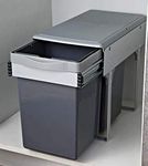 NOW & EVER Plastic Sliding Pull-Out Waste Bin (250 X 452 X 365 Mm)., Grey