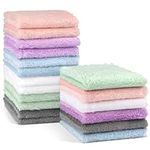 Orighty Baby Washcloths 18-Pack, Premium Microfiber Baby Bath Face Towels, Super Soft and Absorbent Baby Towels for Newborn, Infants and Toddlers, Natural Baby Wipes for Delicate Skin, 9x9 Inch