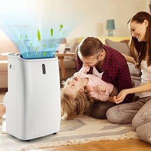 Costway 5-in-1 Portable Air Conditioner w/Remote Control, 16000 BTU AC Unit Cools Up to 50㎡ w/Dehumidifier, Heating, Fan & Sleep Mode, 24H Timer & 3 Fan Speeds, Air Cooler w/WiFi & App Control