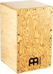 Meinl Cajon Box Drum with Internal Strings for Snare Effect - NOT MADE IN CHINA - Makah-Burl Frontplate / Baltic Birch Body, Woodcraft Professional, 2-YEAR WARRANTY (WCP100MB)