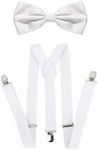 RR Design Mens Suspender Belt & Bow White_Large