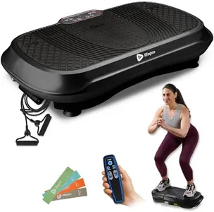 LifePro Vibration Plate Exercise Machine - Whole Body Workout Vibration Fitness Platform w/ Loop Bands - Home Training Equipment for Weight Loss & Toning (Black)