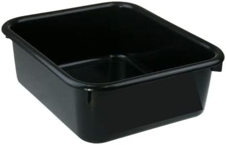 10 x HEAVY DUTY PLASTIC STORAGE TUBS 10L BLACK Bin Containers Tub Crate Box Pan