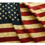 Anley Vintage Style Tea Stained American US Flag 3x5 Foot (90 X 150cm) Nylon - Embroidered Stars and Sewn Stripes - 4 Rows of Lock Stitching - Antiqued USA Banner Flags with Brass Grommets 3 X 5 Ft