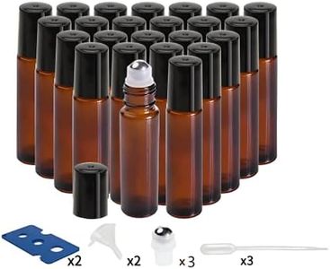 10 ml Glass Roller Bottles 24 Pack Refills Essential Oil Roller Bottles Amber Bottles