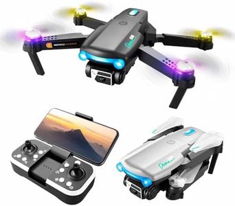 Mini Drone, RC Quadcopter Foldable Drones with Dual Camera, 360° Obstacle Avoidance, LED Light, Small RC Drone for Adults Beginners