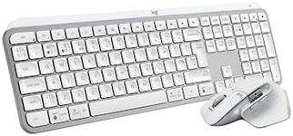 Logitech MX Keys S + MX Master 3S - Performance Wireless Illuminated Keyboard and Mouse, Fluid typing, Fast Scrolling, Bluetooth, USB-C, Windows, Linux, Chrome, Mac, QWERTY UK English - Pale Grey