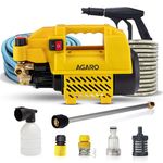 AGARO Supreme Plus Pressure Washer, 2200 Watts, 140 Bars, 7.5L/Min Flow Rate, 8 Meters Outlet Hose, for Car, Bike and Home Cleaning Purpose, 9 Accessories, Yellow