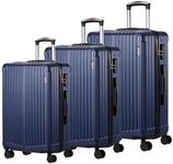 Mazam Suitcase Luggage 3pcs with TSA Lock Luggage Set 20" 24" 28" Hard Shell Navy