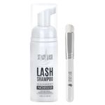 STACY LASH Eyelash Extension Shampoo & Brush / 1.69 fl.oz / 50ml / Eyelid Foaming Cleanser/Wash for Extensions & Natural Lashes/Safe Makeup Remover/Supplies for Professional & Home Use