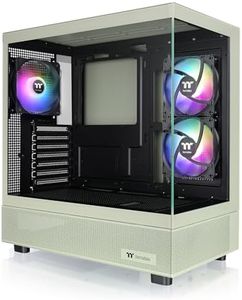 View 270 Plus TG ARGB Matcha Green Mid Tower E-ATX Case; 3x120mm ARGB Fans Included; Support Up to 360mm Radiator; Front & Side Dual Tempered Glass Panel; CA-1Y7-00MEWN-01; 3 Year Warranty