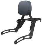 YHMOTO Passenger Backrest Sissy Bar with Luggage Rack for Kawasaki Vulcan 900 VN900 Classic Custom 1996-2023 (Black)