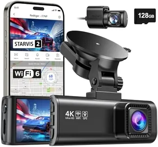 REDTIGER Dash Cam Front Rear, 4K/2.5K Full HD Dash Camera for Cars, Included 32GB Card, Built-in Wi-Fi GPS, 3.16” IPS Screen, Night Vision, 170°Wide Angle, WDR, 24H Parking Mode(F7NP)