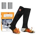 MOMWDXW Heated Socks for Men, Electric Heated Socks Women for Skiing Cycling Hunting Fishing Outdoor Warm Winter Battery Heated Socks(Black)