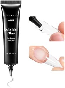 Makartt Nail Glue Extra Strong: New Super Semi Solid Nail Glue for Press On Nails & False Nails, Long Lasting Upgraded Hema-Free, Quick Drying 20s, Fake Tips Adhesion, No UV/Led Lamp Needed 10ml