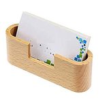 ZYNTIX Card Organizer for Office Desk Visiting Card Holder Round Special Business Card Holder Desk Business Card Holder Stand Wooden Business Card Display Holders for Desktop(Steam-Wood)