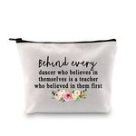 Dance Teacher Appreciation Gift Dance Teacher Cosmetic Bag Makeup Bag for Dance Teacher Retirement (dance Teacher bag CA)