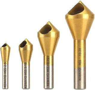 KEWAYO 4pcs Titanium Coated Countersink Chamfer Tool Deburring Tool Set Metal Wood Drill Bits Zhongbo Business