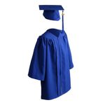 OSBO GradSeason Unisex Matte Kindergarten Graduation Gown Cap Tassel Set 2024, Royal, 33