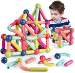 Jofarstep | 42PCS Magnetic Balls and Rods Set, Magnetic Building Set, Magnetic Balls and Sticks - Featuring Safe, Extra-Strong, STEM Stacking Toys for Boys & Girls 3+