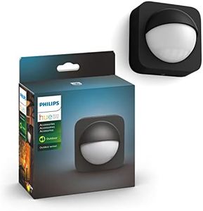 Philips Hue Outdoor Motion Sensor - Automatic Dusk to Dawn - Turns Lights On When Motion is Detected - 1 Pack - Requires Bridge - Works with Alexa, Google Assistant, and Apple Homekit - Weatherproof