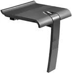 Design By Intent- Innovato SwabAble Foldaway Wall Mount Ebony Gray Shower Chair with Hinged Weight Supporting Leg