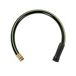 Worth Garden Leader Short Garden Hose 3/4 in. x 2 ft. - No Kink, Lead-in Water Hose with Male to Female Fittings - Heavy Duty Durable PVC Durable Garden Pipe with Brass for Household & Commercial Use