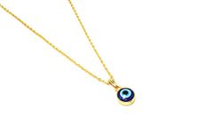 Frolics India Golden Sleek Long Adjustable Chain With Evil Eye Pendent For Women & Girls (Gold)