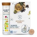 Wellbeing Nutrition Grandma's Kadha -Ayurvedic Natural Immunity Booster | Ayurvedic Kadha for Immunity, Cold, Cough, Sore Throat & Congestion (90 Effervescent Tablets)