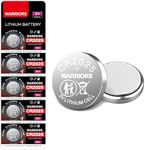 Warriors 5X 2025 CR2025 Coin Button Cell 3V 3 Volt Lithium Batteries 5X Child Resistance Safety Package Retail Pack