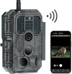 Meidase P200 Wildlife Camera WiFi App, 48MP 1296P Video Trail Camera with 100ft Night Vision, 0.1s Motion Activated, Garden Camera Trap, Outdoor Cam