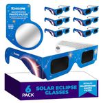 Solar Eclipse Glasses Approved 2024, 6 Pack Solar Eclipse Observation Glasses CE and ISO Certified, Safe Shades for Direct Sun Solar Eclipse Viewing, Bonus Smartphone Photo Filter Lens