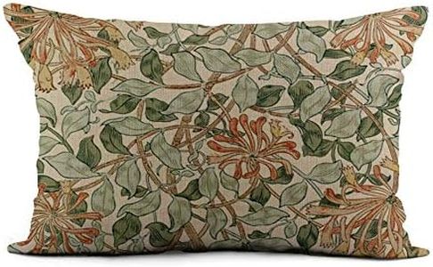 HODKHNO Throw Pillow Cover 12x20 Inch Fine Honeysuckle Ii Morris William 1834 Designs Endpapers Marbled Home Decor Pillowcase Lumbar Pillow Case Cushion Cover for Sofa Couch Bed