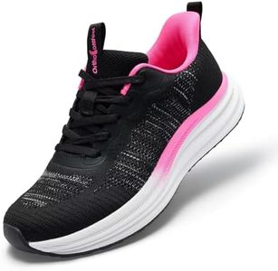 OrthoComfoot Women's Orthopedic Tennis Shoes: Orthotic Neuropathy Recovery Arch Support Plantar Fasciitis Heel Spurs Sneakers, Breathable Metatarsal Bowling Hiking Athletic Walking Shoes Black Size 9