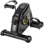 Panana Mini Exercise Bike, Portable Foot Cycle Arm & Leg Machine, Quiet Desk Pedal Exerciser with Smart LCD Monitor & Resistance Control for Home/Office Fitness
