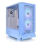 Ceres 330 TG ARGB Hydrangea Blue Mid Tower E-ATX Case Supports Hidden-Connector Motherboard; Preinstalled 2 x CT140 ARGB Fans; Rotational PCIe Slots; CA-1Y2-00MFWN-00; 3 Year Warranty