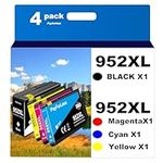 952xl Ink cartridges for hp Printers Compatible for HP 952 952XL for HP OfficeJet 8702 7720 7740 8210 8216 8710 8715 8720 8725 8728 8730 8745 (4PACK Black, Magenta, Cyan, Yellow)