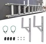 StarONE 2pcs Universal Cargo Aluminum Side Mount Ladder Racks Fit for Enclosed Trailer Exterior or Interior Side Wall