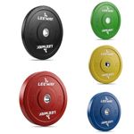 Leeway Color Rubber Bumper Gym Plates 2.0 for Barbell | 150kg Combo | Rubber Weight Plates for Home Gym | Olympic 50mm Hole | IWF Standard Weightlifting Equipment for Home Workout & Strength Training
