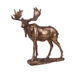 Animal World Moose Golden Finish Figurine Home Decor