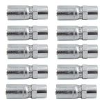 (10-Pack) 1/2" Hose x 1/2" NPTF Female Pipe Rigid Hydraulic Hose End Crimp Fittings | FP-08-08