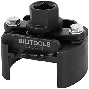 BILITOOLS Universal Oil Filter Wrench Removal Tool Adjustable, 60-80mm (2.36-3.15 inch), 1/2" Drive