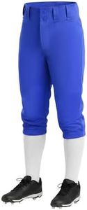 Stelle Youth Baseball Pants Boys Girls Softball Knickers Knee-High Pants with Pockets for Kids Tee Ball & Fastpitch Style(Blue,XXL)