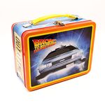 AQUARIUS Back to The Future Fun Box - Sturdy Tin Storage Box with Plastic Handle & Embossed Front Cover - Officially Licensed BTTF Merchandise & Collectible Gift