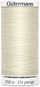 Gutermann Sew All Polyester Thread, 250Mtr, Porcelain (0802)