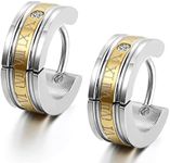 Flongo men's earrings stainless ste