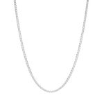 NYC Sterling Silver Chain Link Necklace – 2mm Premium 925 Sterling Silver Necklace for Women and Men – Dainty Flat Mariner Silver Chain Necklace – Ideal for Birthday, Valentine’s Day, Anniversary,