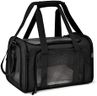 Henkelion Cat Carriers Dog Carrier Pet Carrier for Small / Medium Cats Dogs Puppies (Up To 15lbs), TSA Airline Approved Small Dog Carrier Soft Sided, Collapsible Waterproof Travel Puppy Carrier -Black